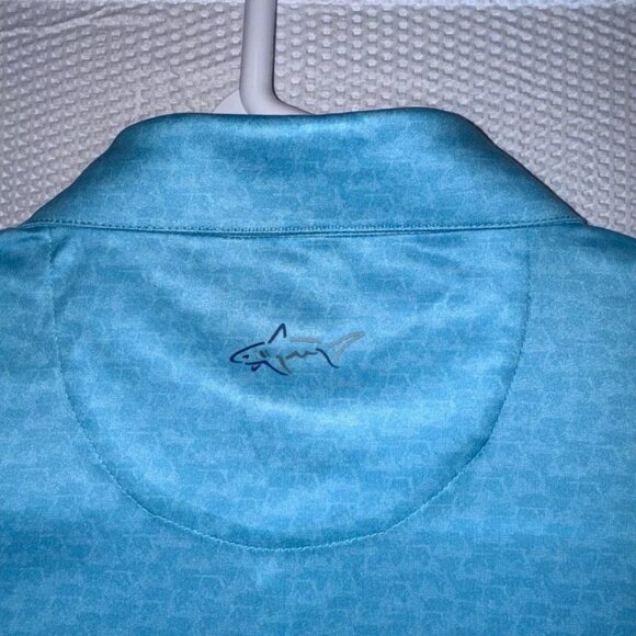 Men's Polo Large Green Greg Norman ML75 Short Sleeve 3 Buttons Shirt Golf - Picture 4 of 9